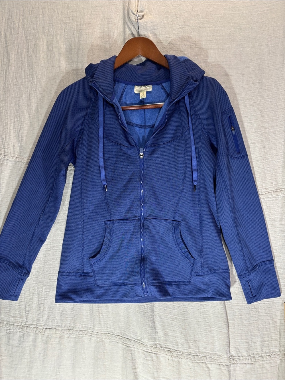 Tangerine Blue Full Zip Activewear Hoodie Jacket Size Medium